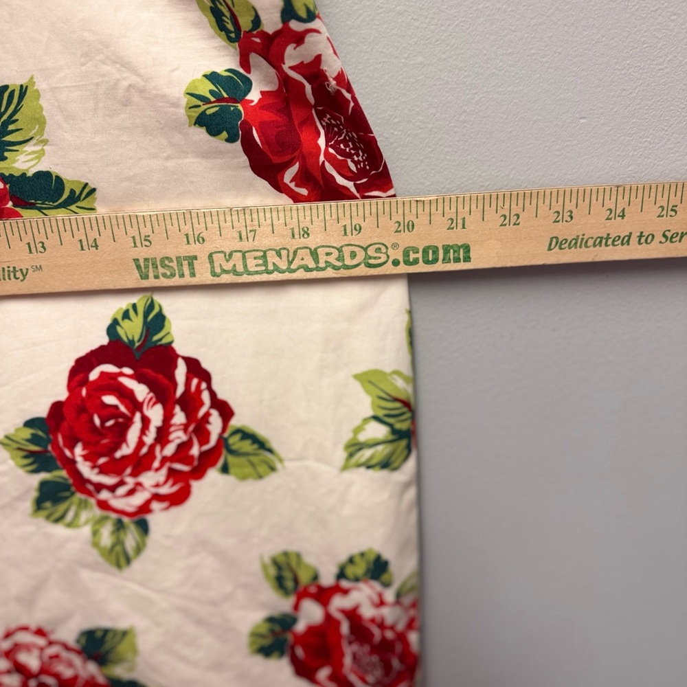 TOMMY HILFIGER WOMEN'S RED & WHITE COTTON FLORAL SUN DRESS SIZE 12 - Picture 5 of 13